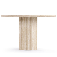 Mesa de comedor comercial para restaurante Mesa redonda de mármol central de gama alta de color sólido