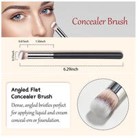 En gros unique correcteur brosse marque privée petit plat haut Kabuki nez Contour brosse synthétique sous les yeux correcteur brosse