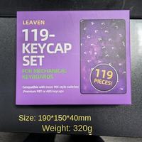 Lot de 119 petites touches transparentes Cherry Roland Jade pour clavier mécanique Magic Fog