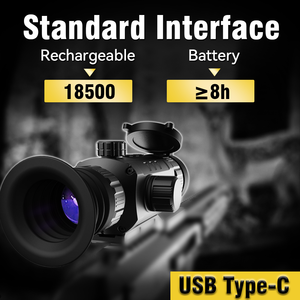 Lunette thermique de vision nocturne numérique <span class=keywords><strong>ATL</strong></span> 384x288 pour la chasse, fréquence d'images 50Hz, grossissement 4x/8x, portée de détection 1200m - Product Image 5