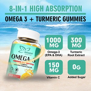 Integratore <span class=keywords><strong>Omega</strong></span> 3 in Gommose DHA EPA a Tripla Concentrazione per il Sviluppo Cerebrale, Favorisce la Salute di Pelle e Capelli - Product Image 3