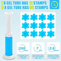 Gel nettoyant WC désodorisant parfumé aux fleurs, nettoyant naturel pour cuvettes de toilettes en seringue
