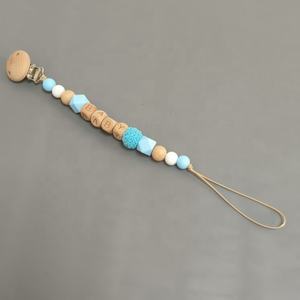 Su misura BPA Free Baby Nipple Baby massaggiagengive supporto ciuccio Silicone catenine ciuccio Silicone con nome - Product Image 3