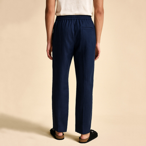 <span class=keywords><strong>Pantaloni</strong></span> Casual in <span class=keywords><strong>Lino</strong></span> per Uomo, Comodi e Rilassati, <span class=keywords><strong>con</strong></span> <span class=keywords><strong>Elastico</strong></span> in Vita e Coulisse, Vendita all'Ingrosso OEM - Product Image 4