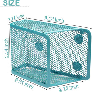 Portapenne Magnetico in Rete Metallica <span class=keywords><strong>Verde</strong></span>, Porta Penne in Acciaio Inossidabile con Magneti, Organizzatore per Lavagna - Product Image 2