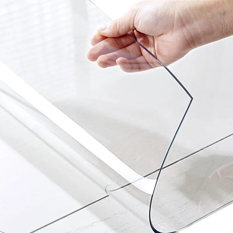 Rouleau de nappe imperméable en plastique Transparent en PVC souple