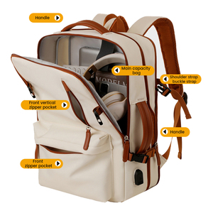 Mochila de Negócios Multifuncional USB, Bolsa para Laptop em Tecido Oxford Durável, Mochila Casual Personalizada com Logo para Unissex - Product Image 2