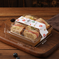 Vente en gros de boîte à dessert en plastique avec couvercle pour sandwich à hot-dog gâteau suisse boîte à pain de nourriture pour bébé en vente chaude avec design gaufré