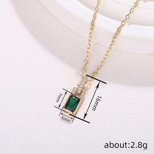 Collana con Ciondolo Geometrico Quadrato per Donne, Elegante Accessorio per Abiti da Sera, Gioiello alla Moda, Idea Regalo - Product Image 5