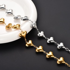 Bracelet élégant étanche en acier inoxydable 316L doré, simple et ajouré, pour cheville, bijoux d'amour pour filles et femmes - Product Image 5