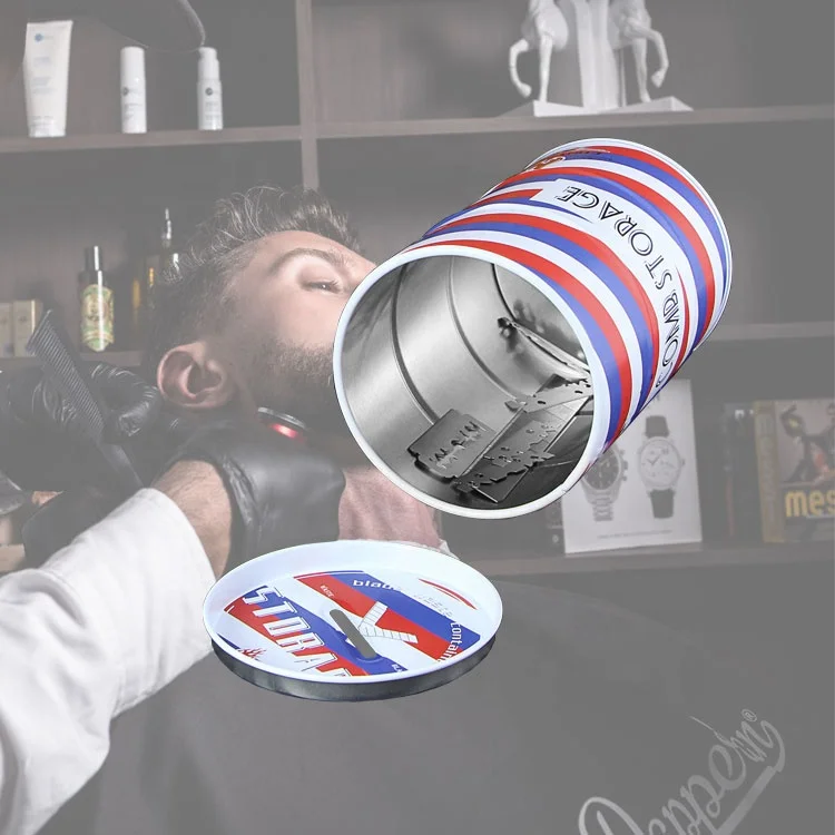 Прочный жестяной контейнер для хранения лезвий бритвы