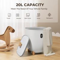 Calentador de Toallas de Lujo Blanco, Cubo de 20L, Máquina Calentadora de Toallas Calientes, Calentador de Toallas de Spa con Función de Secado