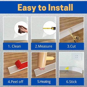 Peel and Stick Wall Skirting Line Wallpaper Sticker Cintura Skirting Wall Border <span class=keywords><strong>Autoadhesivo</strong></span> Wall Door Frame Trim Line Sticker - Product Image 5