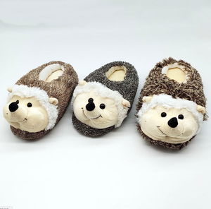 Zapatillas de felpa de piel de <span class=keywords><strong>erizo</strong></span> zapatos hombres mujeres zapatillas de invierno Zapatillas de casa personalizadas niños interior - Product Image 3