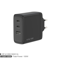 Chargeur mural à charge rapide pliable à 3 ports US Plug pour téléphones portables ordinateurs portables 100W PD3.0 USB Type C GaN chargeur OTP OVP pour Mac