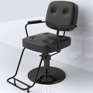 Sedia da Barbiere Idraulica Reclinabile dal Design Vintage Semplice, Arredamento per Salone di Bellezza e Parrucchiere - Product Image 2