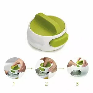 Abrelatas manual al por mayor con cuchilla de acero inoxidable, perilla giratoria y corte lateral de seguridad, herramienta de cocina para el hogar y camping - Product Image 3