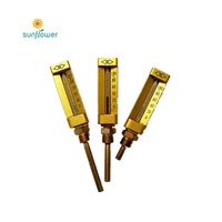 Industrial 8" Straight Type Marine V-shape Glass Thermometer