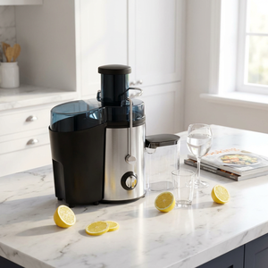 <span class=keywords><strong>Extracteur</strong></span> <span class=keywords><strong>de</strong></span> <span class=keywords><strong>jus</strong></span> centrifuge à large goulotte d'alimentation en acier inoxydable pour fruits et légumes, facile à nettoyer, fonctionnement sûr - Product Image 5