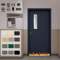 Porte coupe-feu américaine personnalisée Porte de salle de classe pour salle d'hôpital Porte de salle de classe intérieure commerciale 20 45 60 Mins Portes coupe-feu avec verre