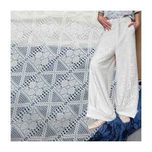 Affinity Modern Novel Design China <strong>Wholesale</strong> Oem Good Price Latest Cotton-polyester Blend Guipure <strong>Lace</strong> <strong>Fabric</strong> - Product Image 1
