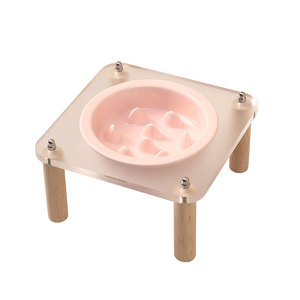 Slow-feeding bowl with acrylic bowl stand, ceramic cat food bowl, household pet bowl, cat bowl, dog bowl, cat and dog food bowl - Product Image 5