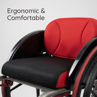 Fauteuil roulant sport de luxe en aluminium CA9886LQ, haute résistance, léger, certifié CE, manuel, pour usage hospitalier, réadaptation et thérapie