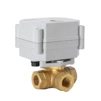 Meilleure vanne à boisseau sphérique micro-électrique BEST Mini C5303 en laiton à commande 3 voies, actionneur 12V 24V DC 220V, personnalisable OEM DN08~25, pour applications hydrauliques