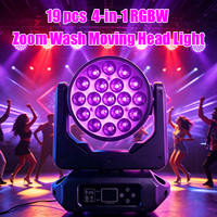 Avastron - Precio de Fábrica - Cabeza Móvil con Zoom LED de 19x15W, Luz Wash con Zoom, DMX512, Control de Sonido, IP20, para Discotecas, Bares, Escenarios