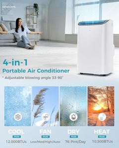 EUHOMY Low Noise 12,000 Btu <b>Portable</b> Air Conditioner Fan Air Conditioner <b>Portable</b> for Room - Product Image 3