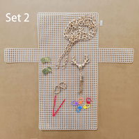 250610 Kit de Matériaux et Accessoires de Quincaillerie DIY, Kit de Sac en Maille Plastique DIY, Tricot de Sacs en Feuillets de Toile Plastique Faits Main DIY
