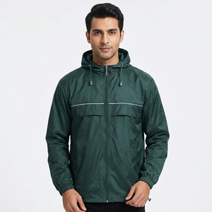 Custom Logo Men's Winter Windbreaker Jacket Patchwork Hooded <b>Raincoat</b> with Stand Collar Full Zipper Outdoor Wear - Product Image 1