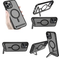 Casing Magnetik Pelindung dengan Stand untuk iPhone 15 14 13 12 Plus 11 16 Pro Max 17 Air, Aksesoris Elektronik Grosir