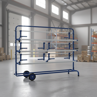 Chariot professionnel en métal de 48 pouces pour papier de masquage, distributeur 2-en-1 de pare-soleil automobile, coupeur multi-couches, pinces réglables pour