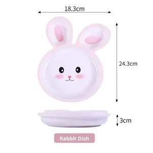 <span class=keywords><strong>Assiette</strong></span> à dîner divisée en silicone mignonne et de grande valeur pour enfants, anti-chute, écologique, pour la maison et la maternelle - Product Image 6