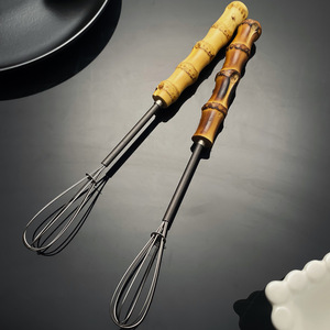 Ensemble de louches à soupe en acier inoxydable avec manche en bambou pour service buffet, ustensiles de cuisine de restaurant, passoire et cuillère de service - Product Image 4