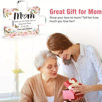 Plaque de puzzle en acrylique en forme de fleur - Cadeau idéal pour maman de la part de sa fille ou de son fils, parfait pour les anniversaires, Noël