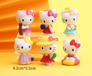 Set di 6 Action Figure Personalizzate Hello Cat in PVC, Scatole Misteriose di Gattini alla Moda, Giocattoli per Bambini 4-6 Anni - Product Image 5