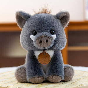 Juguetes de Peluche de Animales de la Selva de Primera Calidad, con Peso, <span class=keywords><strong>para</strong></span> Aliviar el Estrés, León, Suricata, Oso, Vaca, Elefante, Jabalí, Relleno de Algodón PP, Regalo - Product Image 6