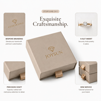 Boîte à bijoux de luxe personnalisée beige avec logo, emballage coulissant écologique en papier nude avec ruban pour collier