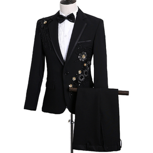 <span class=keywords><strong>Demi</strong></span> Toile Personnalisé Paillettes Hôte De Scène Chanteur Smoking Hommes <span class=keywords><strong>Costume</strong></span> - Product Image 1