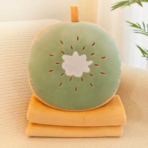 Grosir bantal sofa buah boneka lucu multifungsi lembut 3 in 1 selimut bantal sofa - Product Image 4