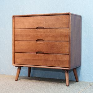 Cómoda Moderna <span class=keywords><strong>de</strong></span> <span class=keywords><strong>Madera</strong></span> Maciza con 4 Cajones, Cómoda Minimalista <span class=keywords><strong>para</strong></span> Ahorrar Espacio, Cómoda Delgada <span class=keywords><strong>para</strong></span> Dormitorio o Sala <span class=keywords><strong>de</strong></span> Estar - Product Image 3