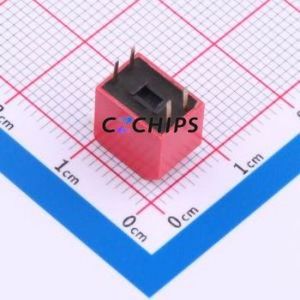 2.54-2P CJCB-H DIP Switch Through hole Component (THT) Switch Piano Key Single Pole Single Throw 2 PC Pin - Product Image 2