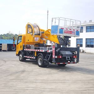 Camion de travail aérien Sinotruk Ho Wo GKS35 Pro, flèche en acier haute résistance polygonale, 360 °   Véhicule à plateforme aérienne à rotation complète - Product Image 5