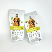 Pochette personnalisée en plastique Mylar avec fermeture éclair, anti-odeur, en feuille d'aluminium de qualité alimentaire pour friandises pour animaux (chats, chiens), chewing-gum et aliments en conserve