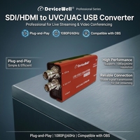 Carte de capture externe USB-C UVC UAC 1080P SDI pour streaming, sortie USB 2.0, compatible DeviceWell UD1008 1080P, pour téléconférence et télé-éducation