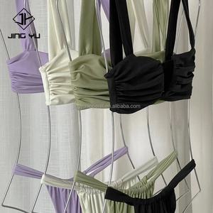 Custom Logo Thong Bikini Set Deep V-wire Swim Wear Luxury Swimsuit High Quality Swimwear for Women - Product Image 5