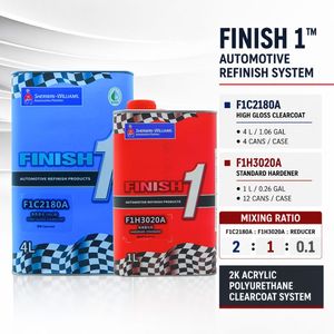 Sherwin <span class=keywords><strong>Williams</strong></span> Finish 1 F1C2180A – Durcisseur de vernis acrylique bicomposant haute brillance pour la rénovation automobile des voitures particulières - Product Image 5