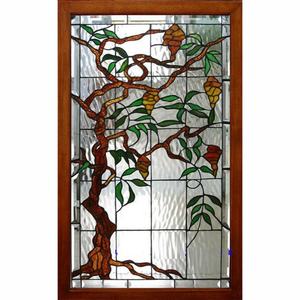 Vitrail Tiffany artisanal personnalisé pour porte, mur et fenêtre, vitrage double face - Product Image 3